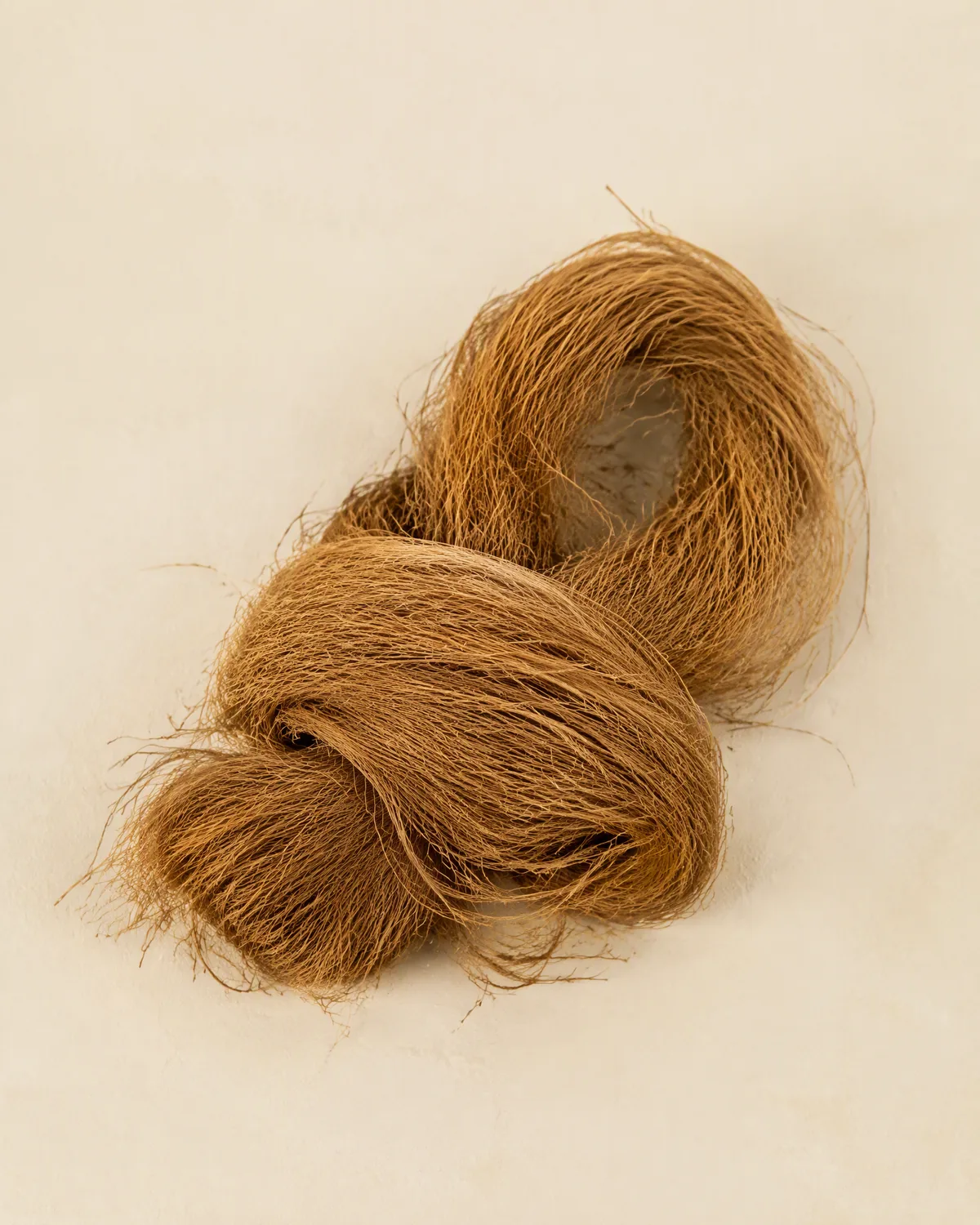 Illustrative image (placeholder): a loose hank of golden-brown coir fiber